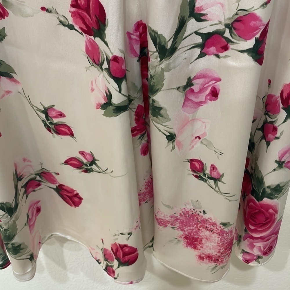 ⭐️Dolce & Gabbana Rose Floral Print Cream Silk Lined Skirt—GORGEOUS! Like New!! - Picture 6 of 9